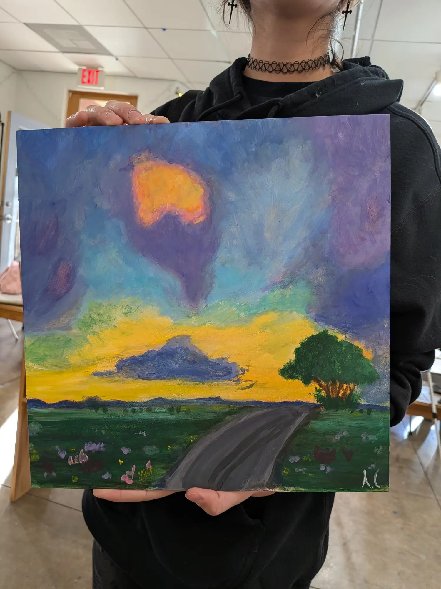 painting of sunrise