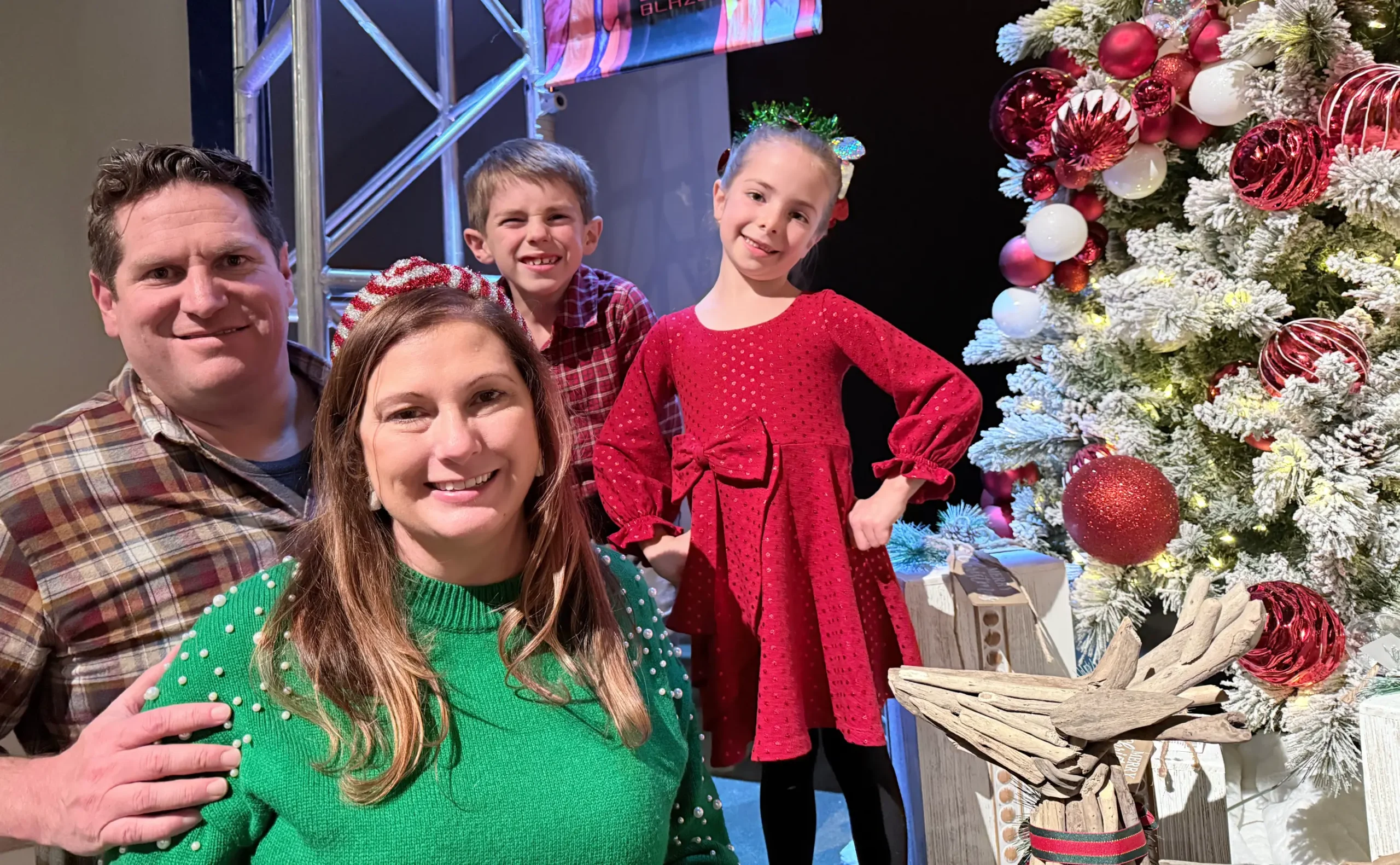 The Schroer family celebrates Christmas together, looking ahead to the new year with optimism and hope.