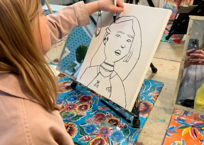 student drawing