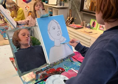 student drawing