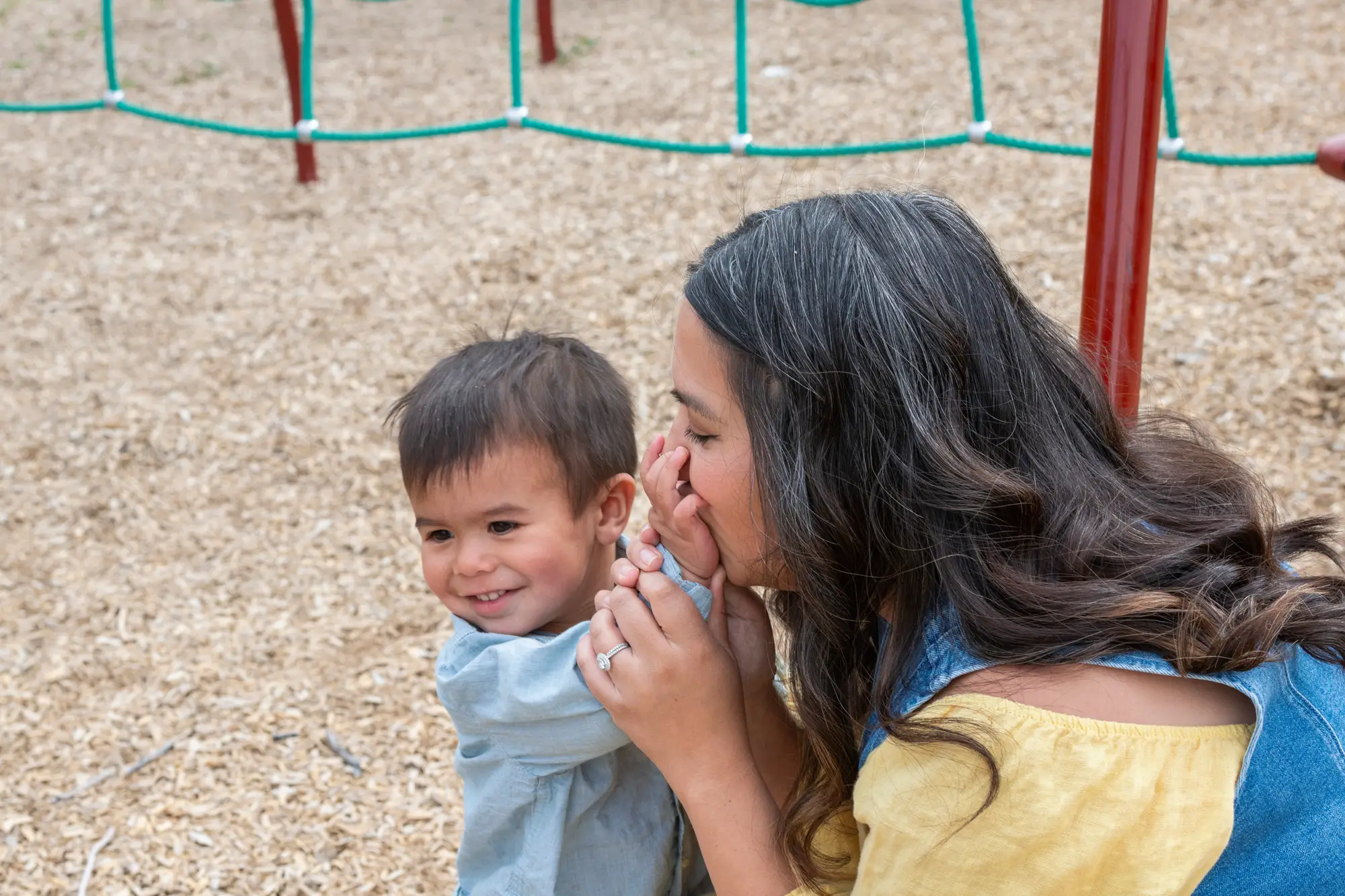 Meghan Montelibano-Gorman and her son Max (2) Gorman.