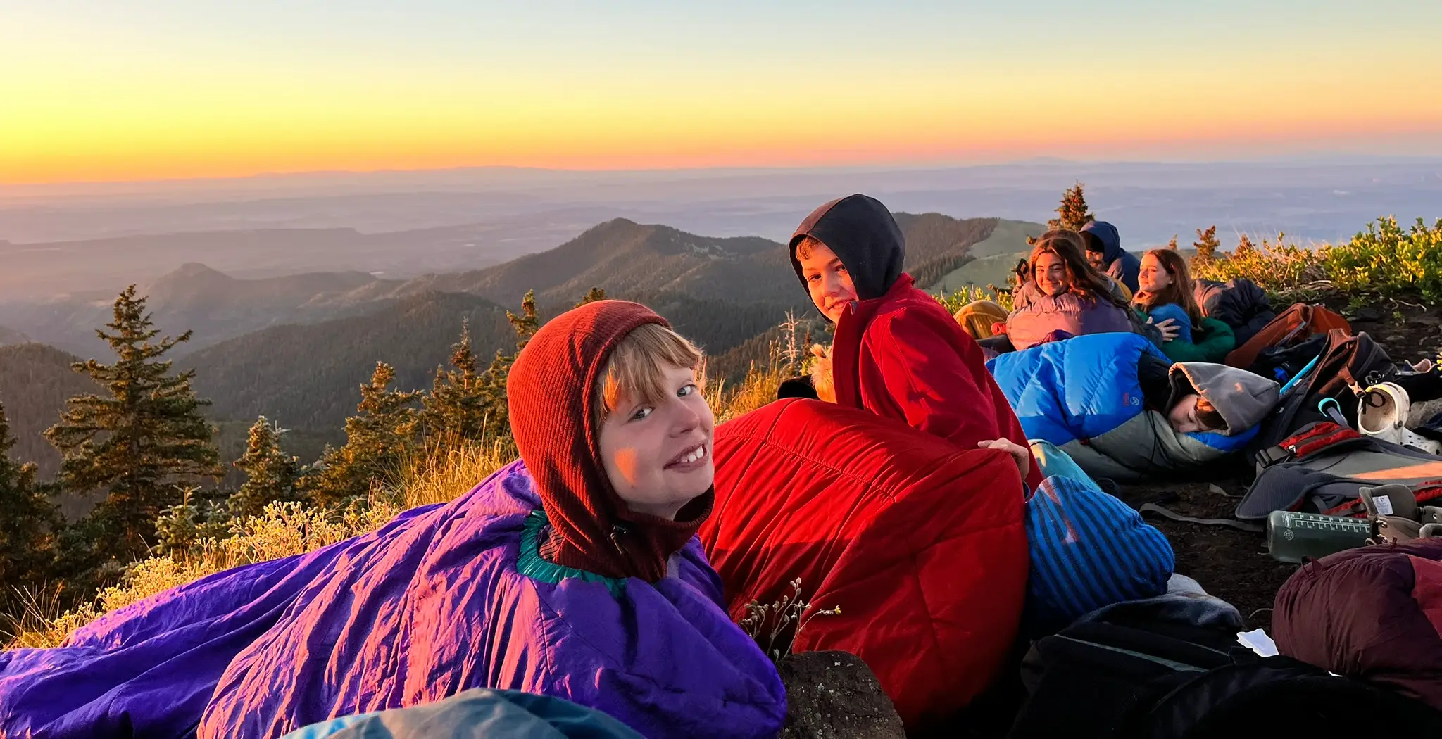 David’s youngest son, Henry, (far left) on top of Mount Taylor.